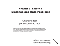 Changing Feet Per Second Into Miles Per Hour (MPH)