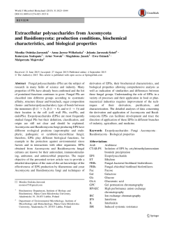 Extracellular polysaccharides from Ascomycota