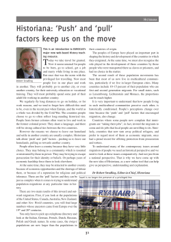 Historiana: `Push` and `pull` factors keep us on the