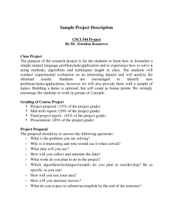Sample Project Description