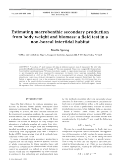 Estimating macrobenthic secondary production from body weight