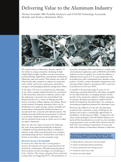 Delivering Value to the Aluminum Industry