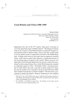 Great Britain and China 1908&ndash;1909 - DSpace at University of West