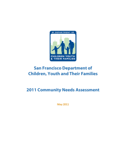 Community Needs Assessment - Department of Children, Youth and