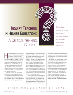 INquIRy TEACHING IN HIGHER EDuCATION - Circle
