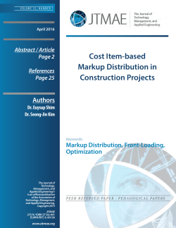 Cost Item-based Markup Distribution in Construction Projects
