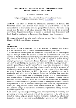 THE CHERNOBYL DISASTER WAS A TERRORIST ATTACK