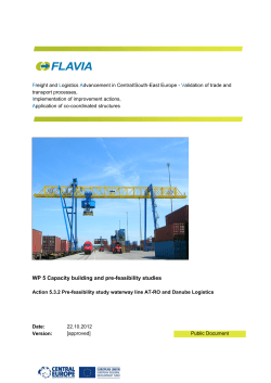 Pre-feasibility study waterway line AT-RO and Danube