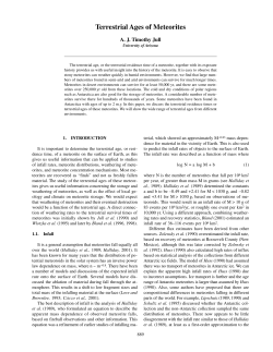 Terrestrial Ages of Meteorites - Lunar and Planetary Institute