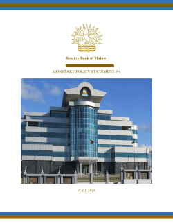 Monetary Policy Statement - July 2016