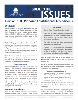 Election 2016: Proposed Constitutional Amendments