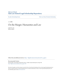 On the Margin: Humanities and Law