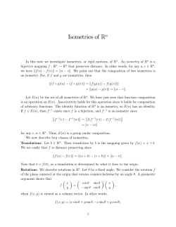 Isometries of R n