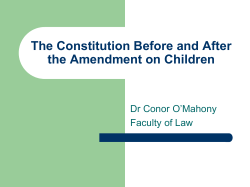 Constitutional Reform on Children`s Rights