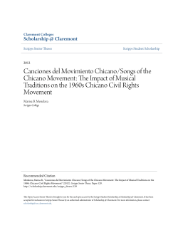Canciones del Movimiento Chicano/Songs of the Chicano