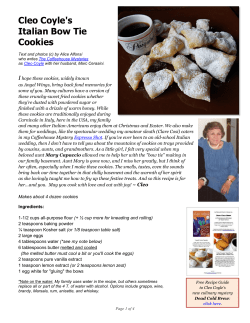Cleo Coyle`s Italian Bow Tie Cookies