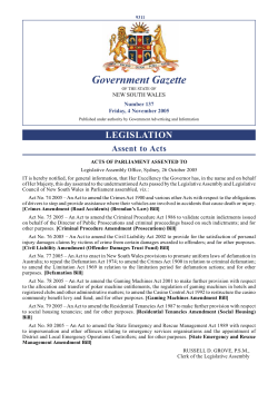 Government Gazette - NSW Legislation