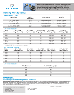 Bonding Wire Spooling