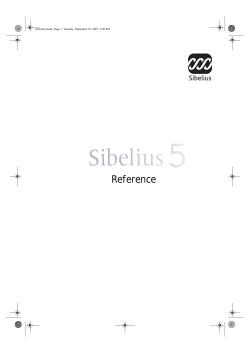 Sibelius Sibelius 5 Sibelius 5 Reference