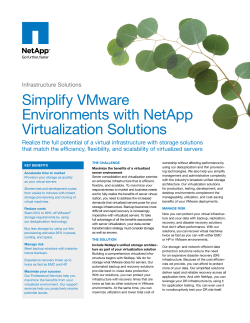Simplify VMware Environments with NetApp