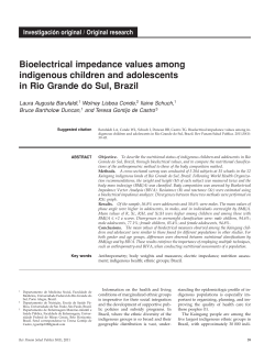 Bioelectrical impedance values among indigenous children and