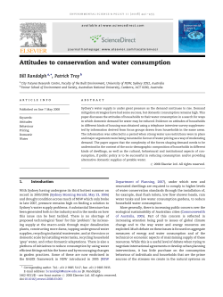 Attitudes to conservation and water consumption