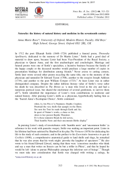 Prints - Notes and Records of the Royal Society