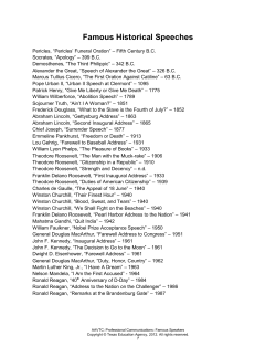 Famous Historical Speeches