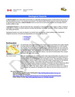 Geological Hazards