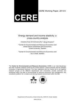 Energy Demand and Income Elasticity: A cross-country
