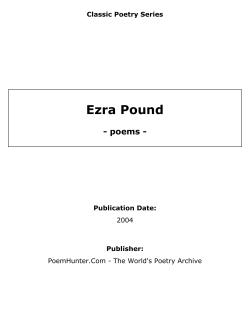 Ezra Pound - poems - The Conscious Living Foundation