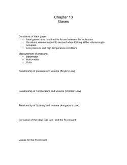 Chapter 10 Gases