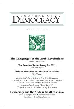 The Languages of the Arab Revolutions