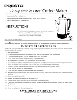12-cup stainless steel Coffee Maker