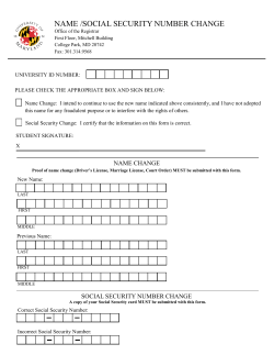 name /social security number change