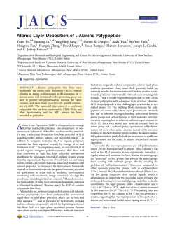 Atomic Layer Deposition of L‑Alanine Polypeptide
