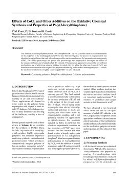 Effects of cocl2 and other additives on the oxidative chemical