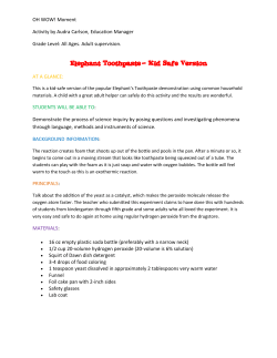 Elephant Toothpaste- Kid Safe Version