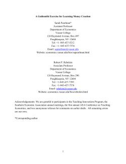 A Goldsmith Exercise for Learning Money Creation