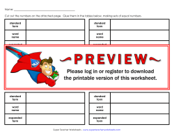 Standard Form - Word Name - Super Teacher Worksheets