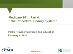 Medicare 101: Part 4: &ldquo;The Procedural Coding System&rdquo;