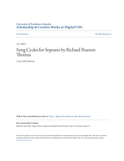 Song Cycles for Soprano by Richard Pearson Thomas
