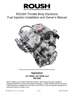 ROUSH Throttle Body Electronic Fuel Injection Installation and