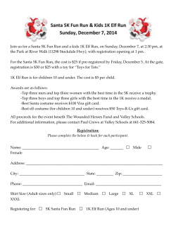 Santa Fun Run Waiver - Valley Bible Fellowship