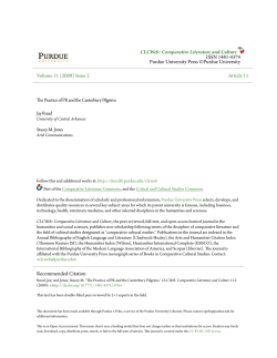 The Practice of PR and the Canterbury Pilgrims - Purdue e-Pubs