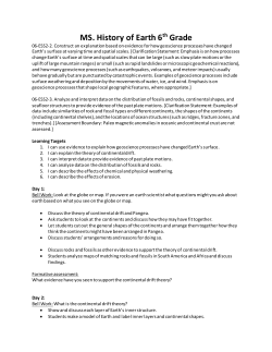 6th History of Earth Unit NGSS