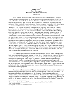 Global Shifts - University of California, Berkeley