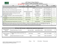 USF Morsani College of Medicine DPT 2019 Year 1