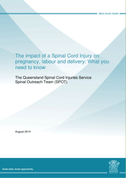 The Impact of a Spinal Cord Injury on Pregnancy, Labour and