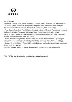 Book Reviews -Selwyn R. Cudjoe, John Thieme, The web of tradition